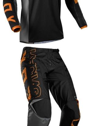 Completo Maglia - Pantalone Cross FOX 180 Skew Bla