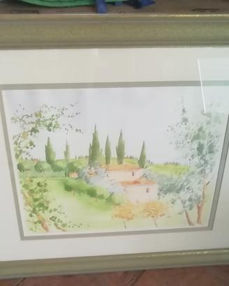acquerello Giorgio Gosso. castellina in chianti  