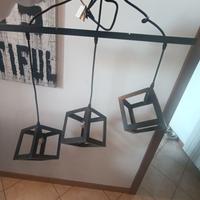 Lampadario a 3 luci nero Conforama
