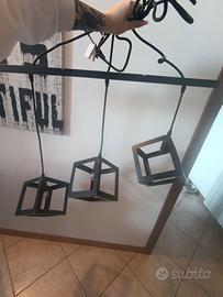 Lampadario a 3 luci nero Conforama