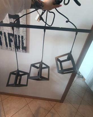 Lampadario a 3 luci nero Conforama