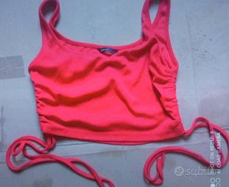 top Shein taglia M rosso