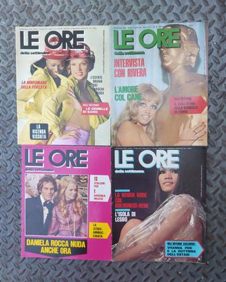 4 riviste Le Ore della settimana anno 1972