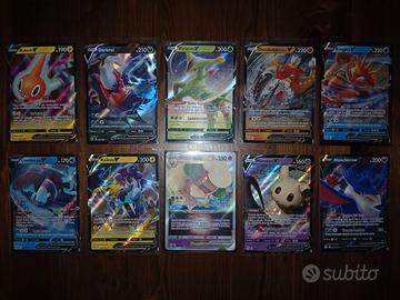 Lotto di 10 Carte Pokemon Ita Rare V Holo Full Art