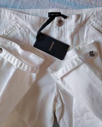 PINKO Pierre pantaloni bianchi cropped Tg.44