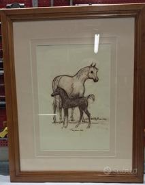 QUADRO CAVALLI CON CORNICE pbpb