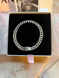 Bracciale Catena Pandora S925 Maglia Cubana Pavè