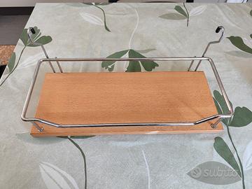 Mensola portaspezie legno e acciaio da appendere