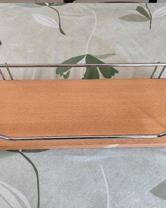 Mensola portaspezie legno e acciaio da appendere