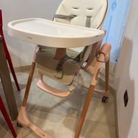 Seggiolone peg perego prima pappa follow me rosa