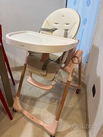 Seggiolone peg perego prima pappa follow me rosa