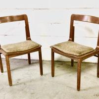 Sedia anni 60 vintage legno noce design scandinavo