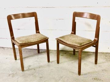 Sedia anni 60 vintage legno noce design scandinavo