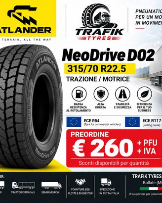 315/70 R22.5 ATLANDER NeoDrive D02 Camion