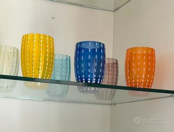 Set di 6 bicchieri colori assortiti