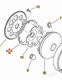 Coperchio portarulli Aprilia Mojito 50 AP2MEA00042