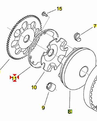 Coperchio portarulli Aprilia Mojito 50 AP2MEA00042