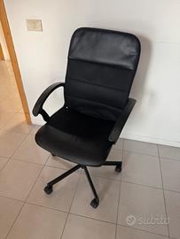 Sedia ufficio ecopelle nera