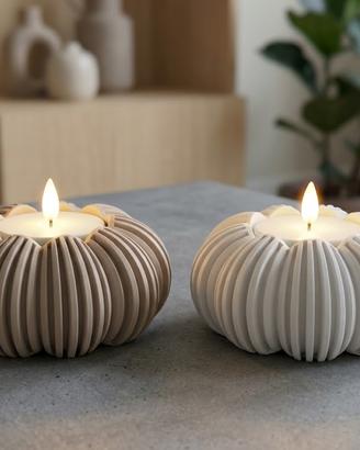 Portacandela Zucca Autunno Minimal per Lumino LED