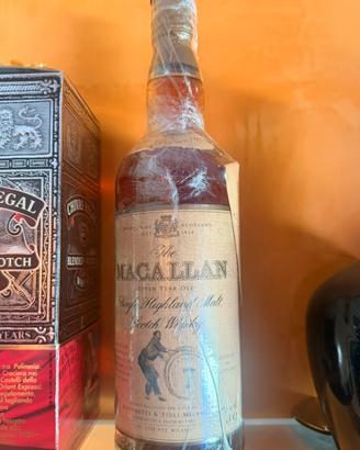 Lotto 4  whisky anni 80 con Macallan 7 Giovinetti