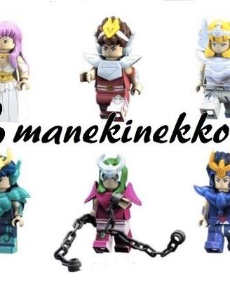 6 Minifigure CAVALIERI ZODIACO San Seiya tipo LEGO