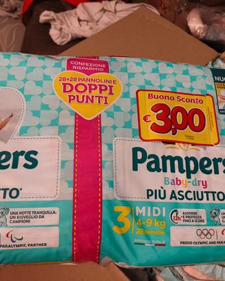 Pampers baby dry 112pz. Taglia 3.