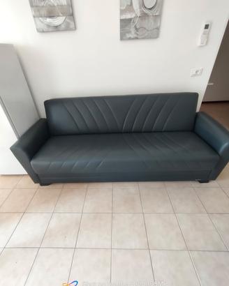Divano letto in pelle