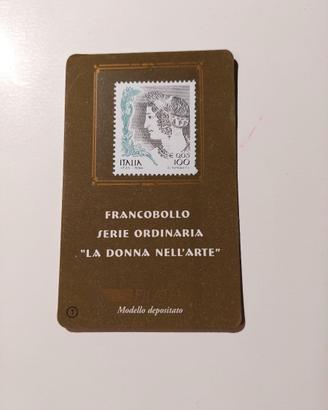 Tessera Filatelica Donna nell'arte 100 lire