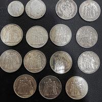 Monete argento 90 50-10-5Fr Filippo 1841 ,1 $ 1921