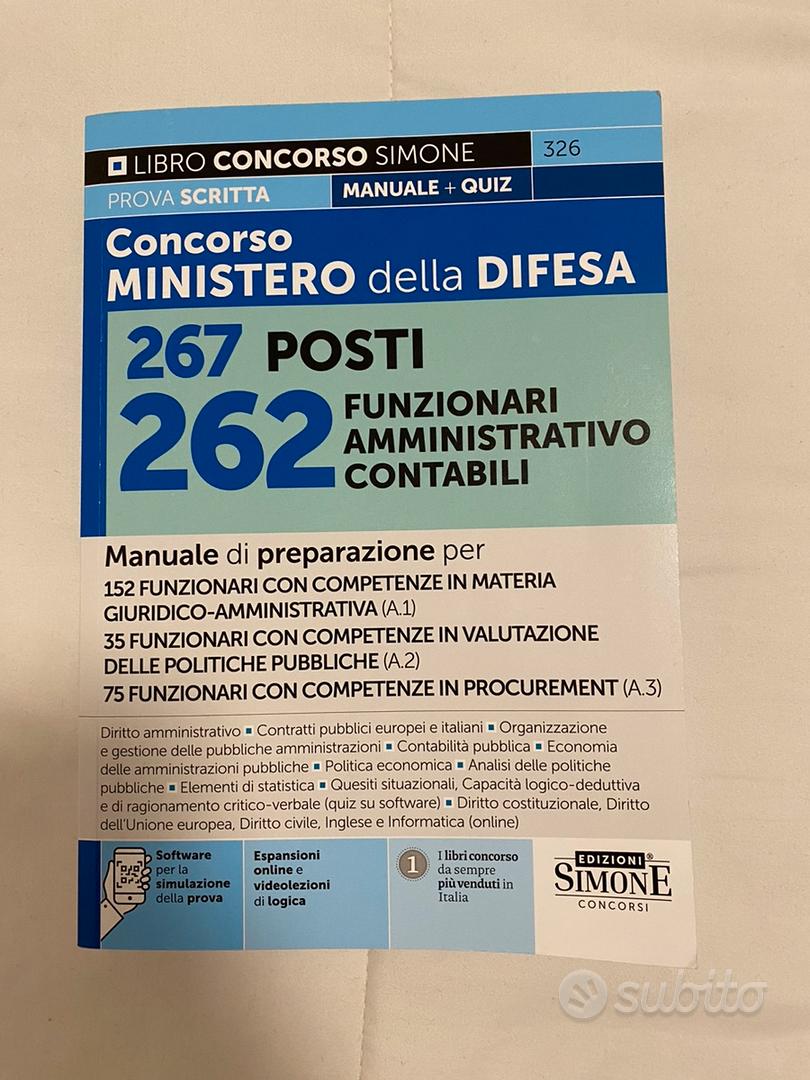 Libro concorso Ministero della Difesa - Libri e Riviste In vendita a Roma