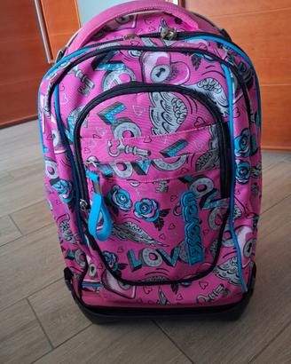 Zeven cartella zaino scuola trolley staccabile