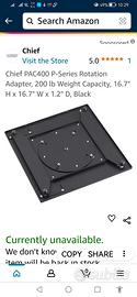 PAC 400-Chief - Rotazione monitor tv/pc
