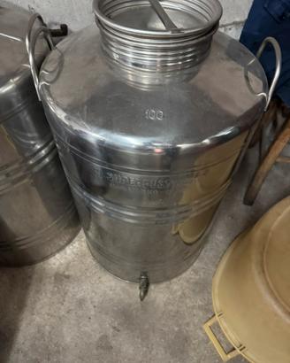 Bidoni acciaio inox 100 litri
