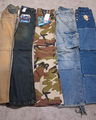 Box 5 Paia di Jeans Donna Vintage Anni  2000 Gamba