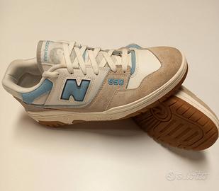 Sneakers New Balance 550 tg.45 bianco azzurro