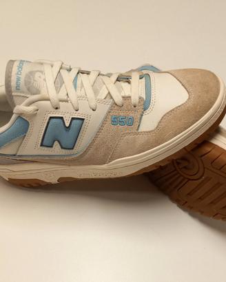 Sneakers New Balance 550 tg.45 bianco azzurro