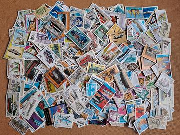 400 lotto Francobolli tema MEZZI DI TRASPORT