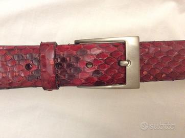 Cintura vero pitone rossa