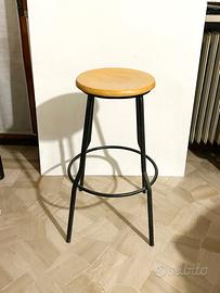 Sgabello Alto In metallo seduta in Legno