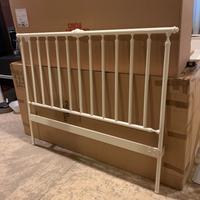 Letto matrimoniale in ottone verniciato bianco – s