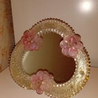 Specchio vintage in vetro di Murano