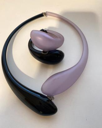 Collana e bracciale vetro murano