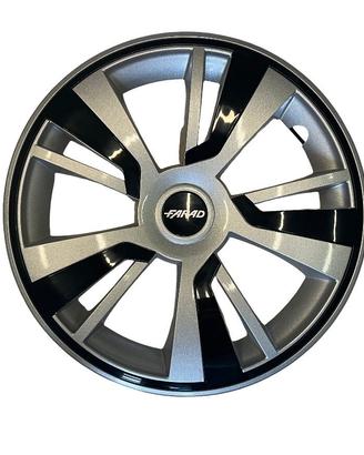Set di 4 copricerchi silver con inserti neri per F
