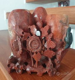 Scultura giapponese in corniola inizi 900