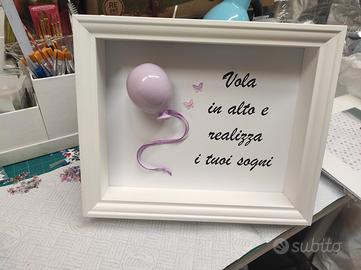 quadretti 20x25 con  con palloncino in ceramica 