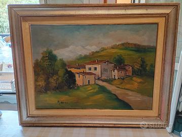 Quadro olio su tela firmato M.Dini  1950 