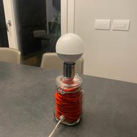 Lampada da tavolo retrò rossa