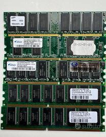 5 banchi memoria ram ddr per desktop