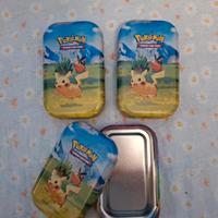 Set 3 mini tin Pokemon Pikachu vuote