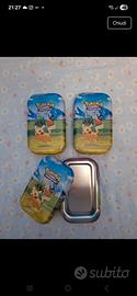 Set 3 mini tin Pokemon Pikachu vuote